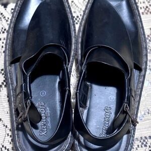 Men’s Black Peshawari Chappal – Size 9 – Comfortable & Durable